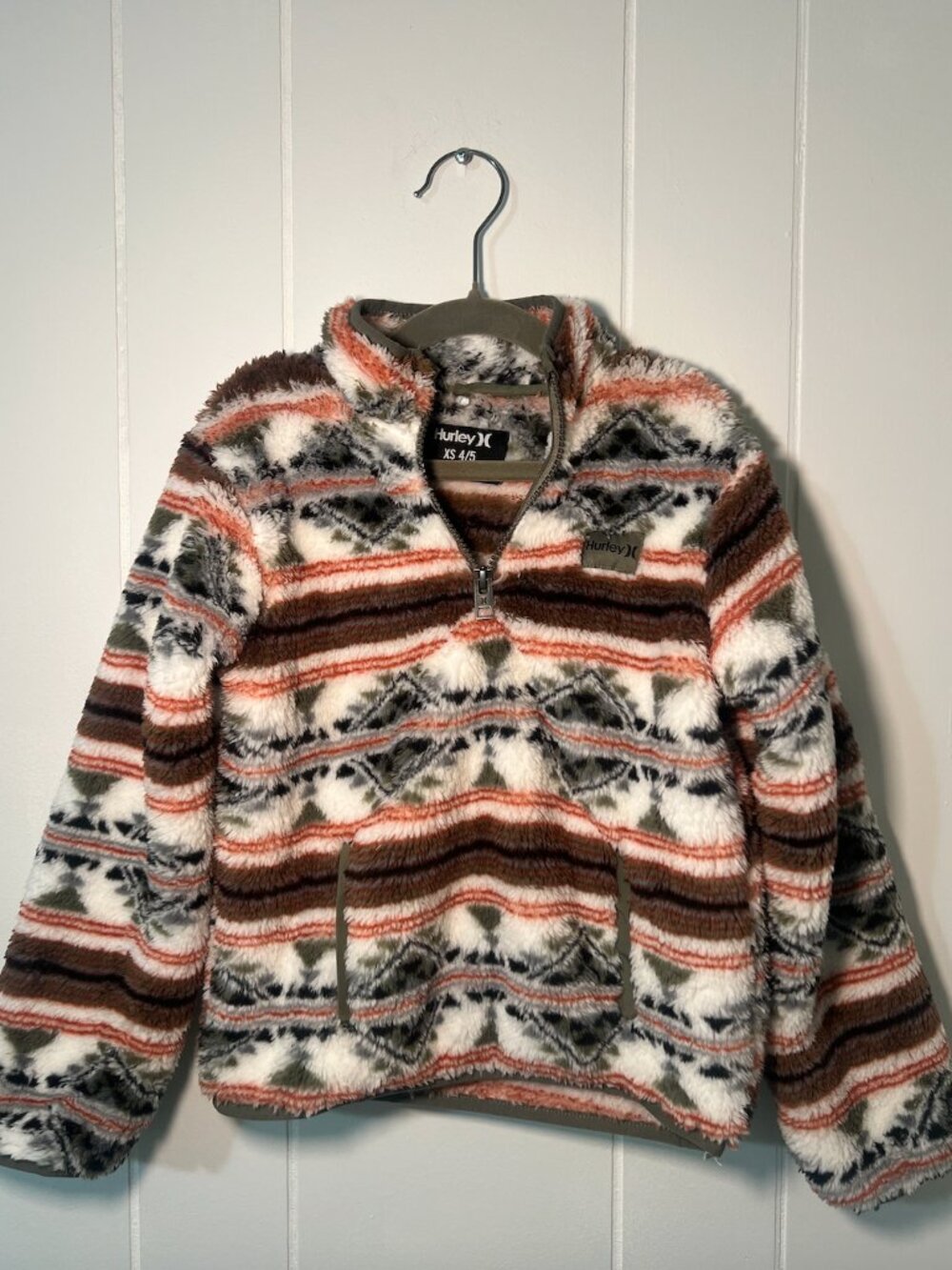 Kids Hurley Fleece Quarter Zip w/ Pockets | XS | 4/5